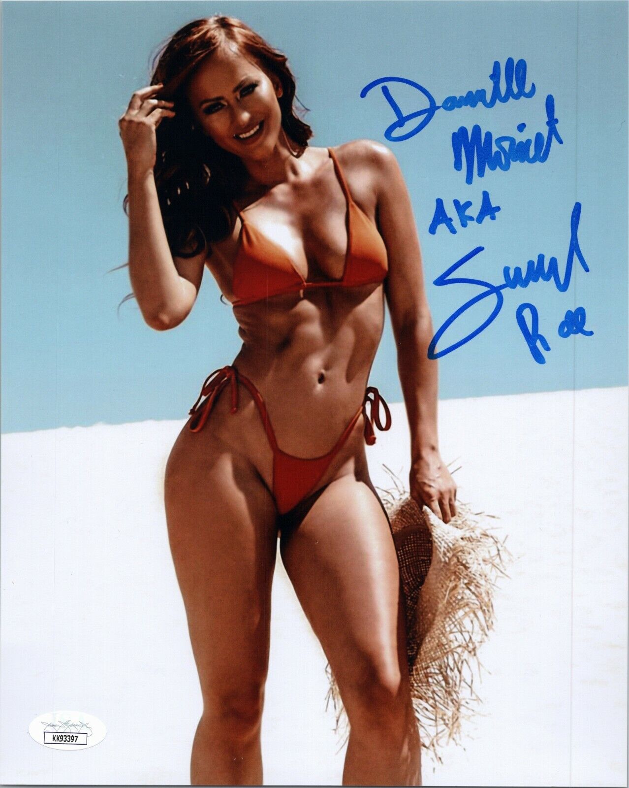 DANIELLE MONET ~SUMMER RAE Authentic Hand-Signed WWE DIVA