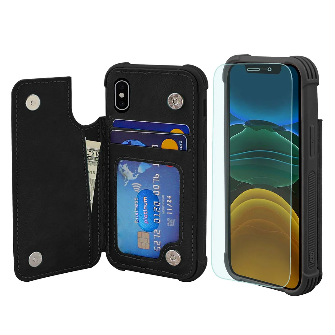 iPhone Xs Case,iPhone X Wallet Case for magnetic car mount