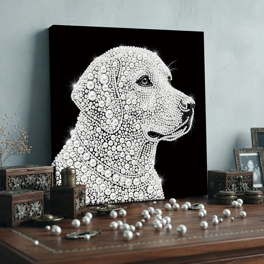 Golden Retriever - DIY Pearl Diamond Art Kit With Frame 25*25cm