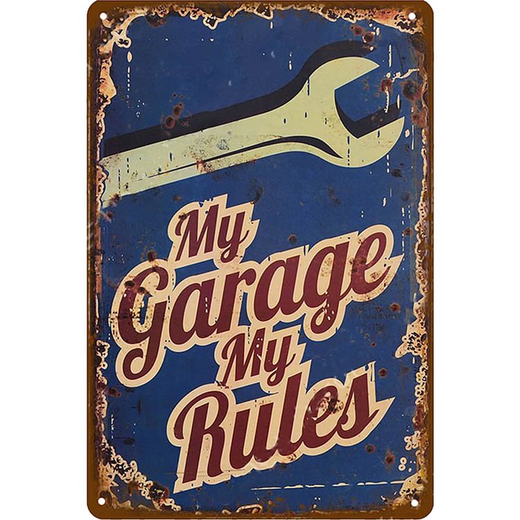 Garage à hot rod - Enseigne Vintage Métallique/Enseignes en bois - 20*30cm/30*40cm