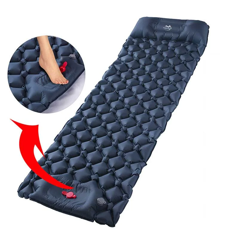 SP1005-Inflatable Sleeping Pad with Pump, High Quality Winter Cold Automatic Sleeping Mat Camp Mattress Ultralight Inflatable Mattress with Spring and Air Pump