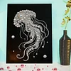 DIY Pearl Painting Jellyfish for Home Wall Decor with Frame(40*30cm)