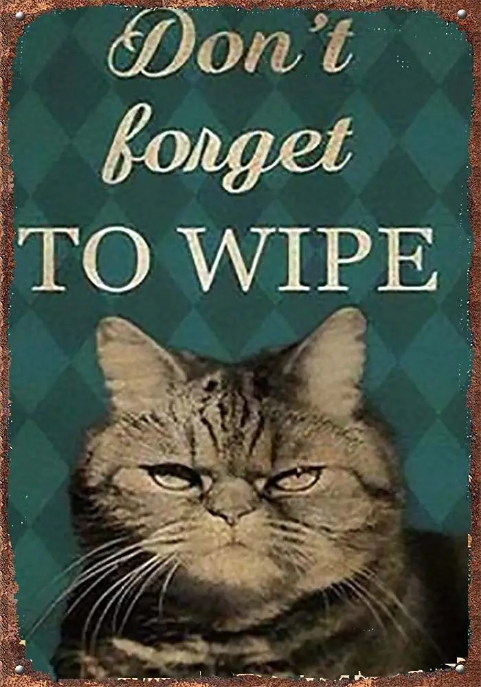 

Don\ t Forget to Wipe Cat Quotes - Round Drill Diamond Painting - 30*40CM, 501 Original