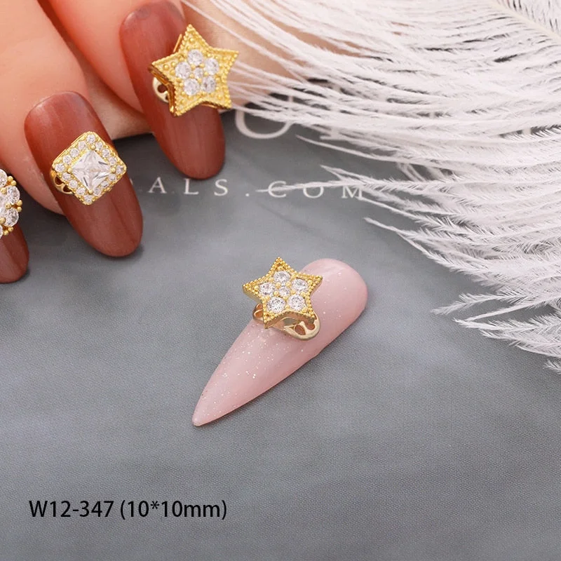 Japanese Nail Art Zircon High Speed Transfer Beads Rotatable Nail Alloy Pearlescent Nail Accessories DIY Nail Designer Supplies