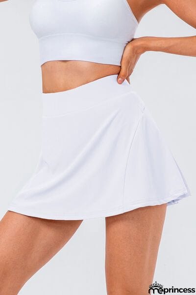 High Waist Pleated Active Skirt