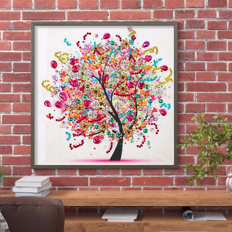  Diamond Painting Pink Tree Sun, DIY 5D Large Diamond Art Kits  for Adults Embroidery Square Full Drill Dots Crystal Rhinestone Paint by  Numbers Kids Diamond Pictures for Room Decor Gifts, 40x80cm