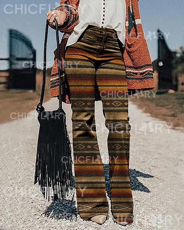 Women's Vintage Check Print Pants