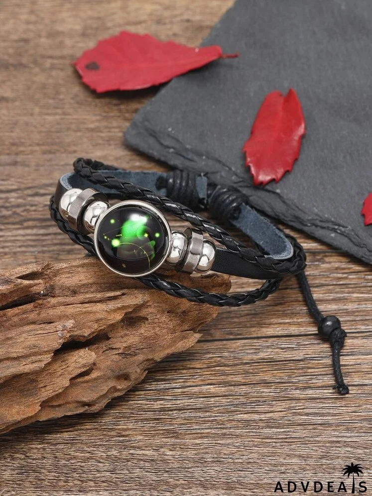 Aries Symbol Print Layered Bracelet