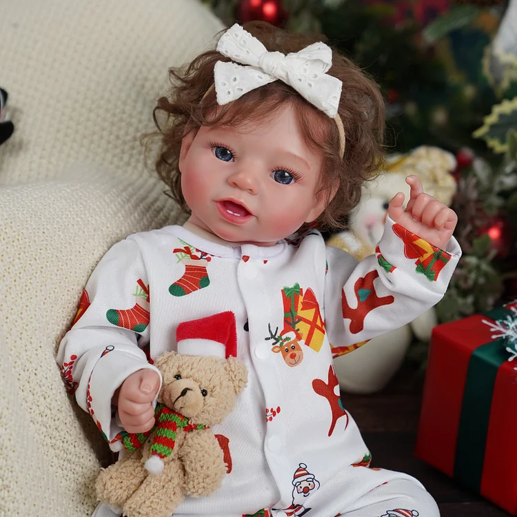 Babeside Christmas Smiling Reborn Baby Vead 20" Little Infant Girl Heartwarming Gift Building Lovely Memories