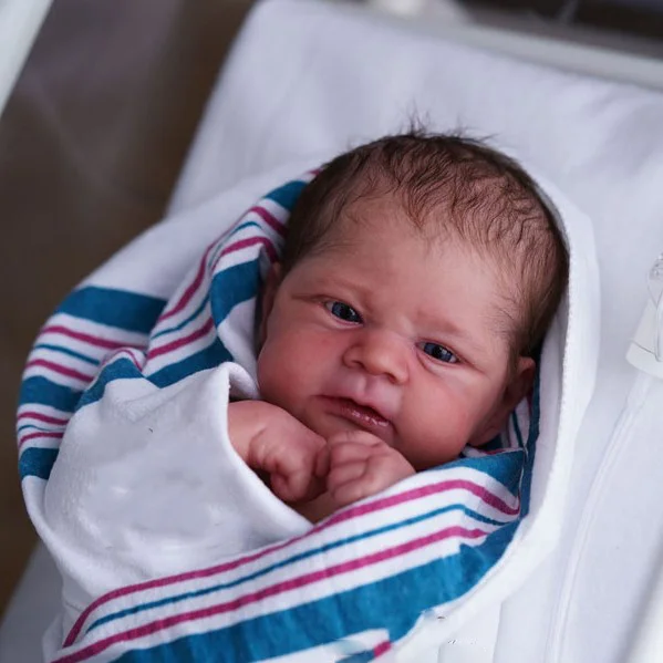  Reborn Puppe Elijah 17.5" Realistisch Handgefertigt Aufwachen Reborn Baby Junge Puppe Bert - RSDP-Rebornbabypuppen-Rebornbabypuppen.de®