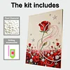 Rote Rose DIY-Perlenpunktgem&auml;lde mit Rahmen Perlenkunstgem&auml;lde 30x40cm Wohnkultur