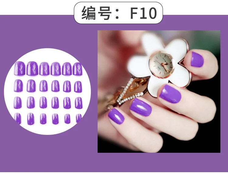 24Pcs Charming Fake False Nails Tips Wine Red Pointed Head Full Cover Nail Tips Long Style Nude Artificial Flase Nails with Glue-Nail Inspo