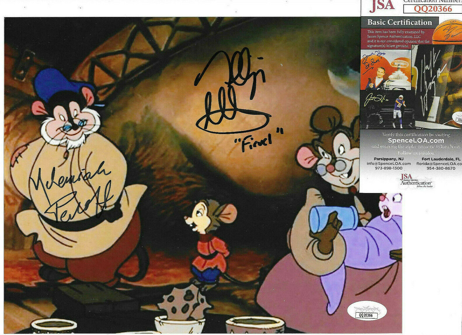 Phillip Glasser + Nehemiah Persoff Signed 8x10 Photo Poster painting An American Tail JSA COA