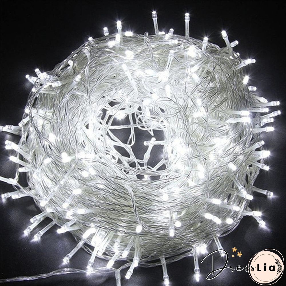 String Light 100/200LED 10M/20M Christmas/Wedding/Party Decoration Lights Garland AC 110V 220V Outdoor Waterproof Led Lamp 4 Colors Led UK/US/EU PLUG
