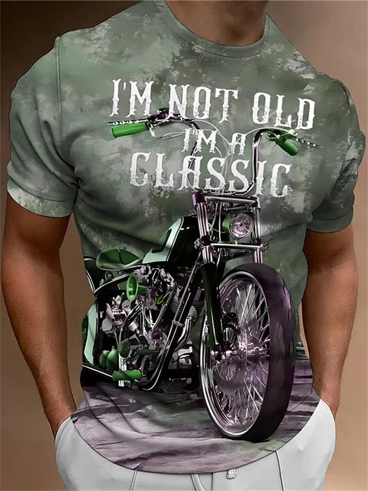 Men's T Shirt Tee Graphic Motorcycle Crew Neck Clothing Apparel 3D Print Outdoor Daily Short Sleeve Print Fashion Designer Vintage | 168DEAL