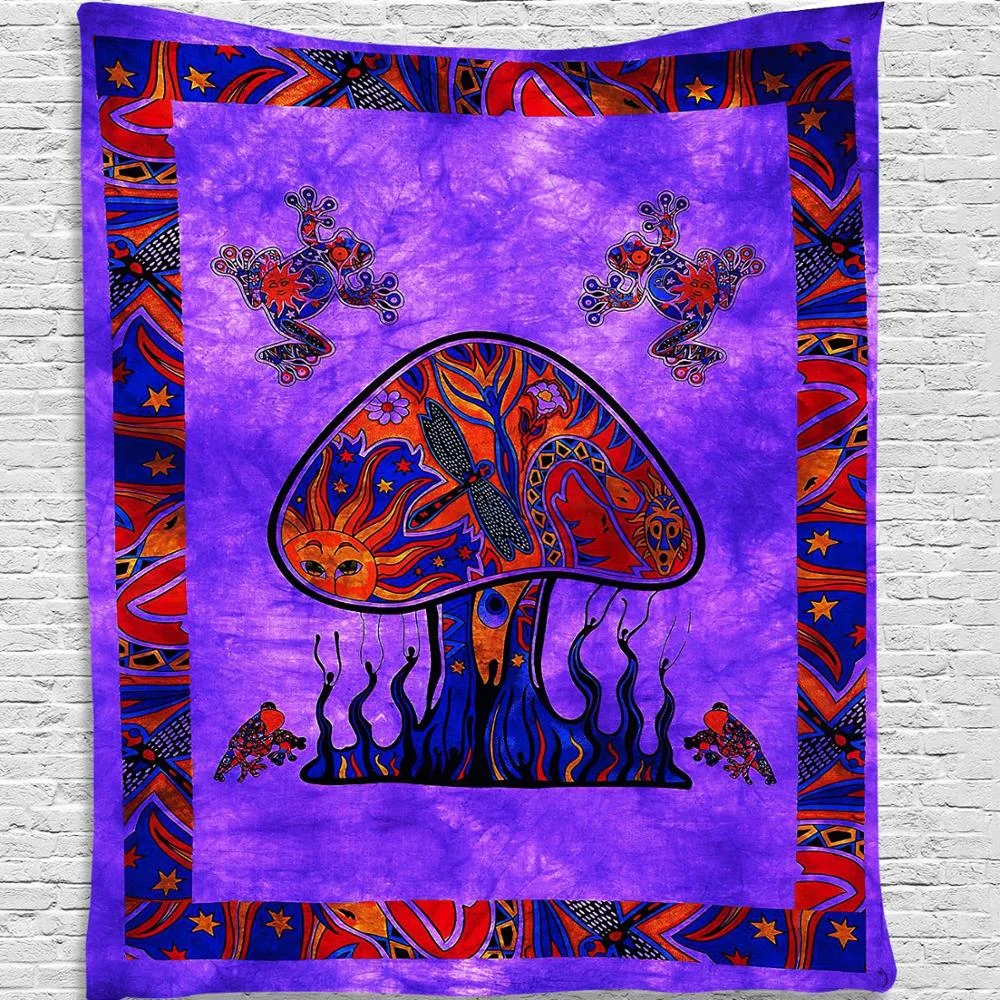 Unique Mandela Wall hanging Tapestry psychedelic pattern yoga throw beach throw carpet Hippie Home Decor Wall Tapestry Blanket
