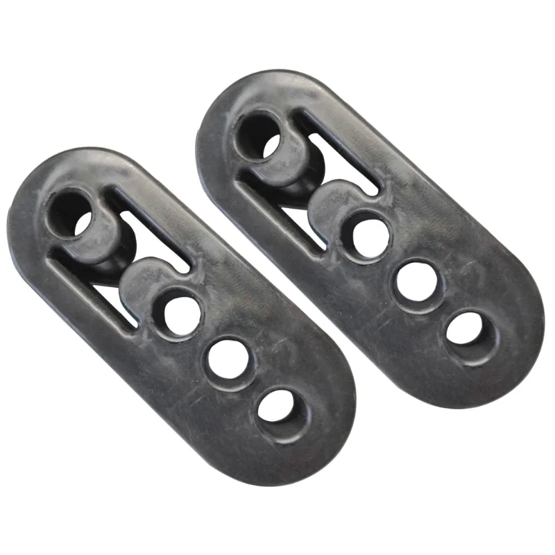 2x Car Exhaust Hanger Pipe Mount Bushing Muffler Lugs Insulator Bracket 4 Hole