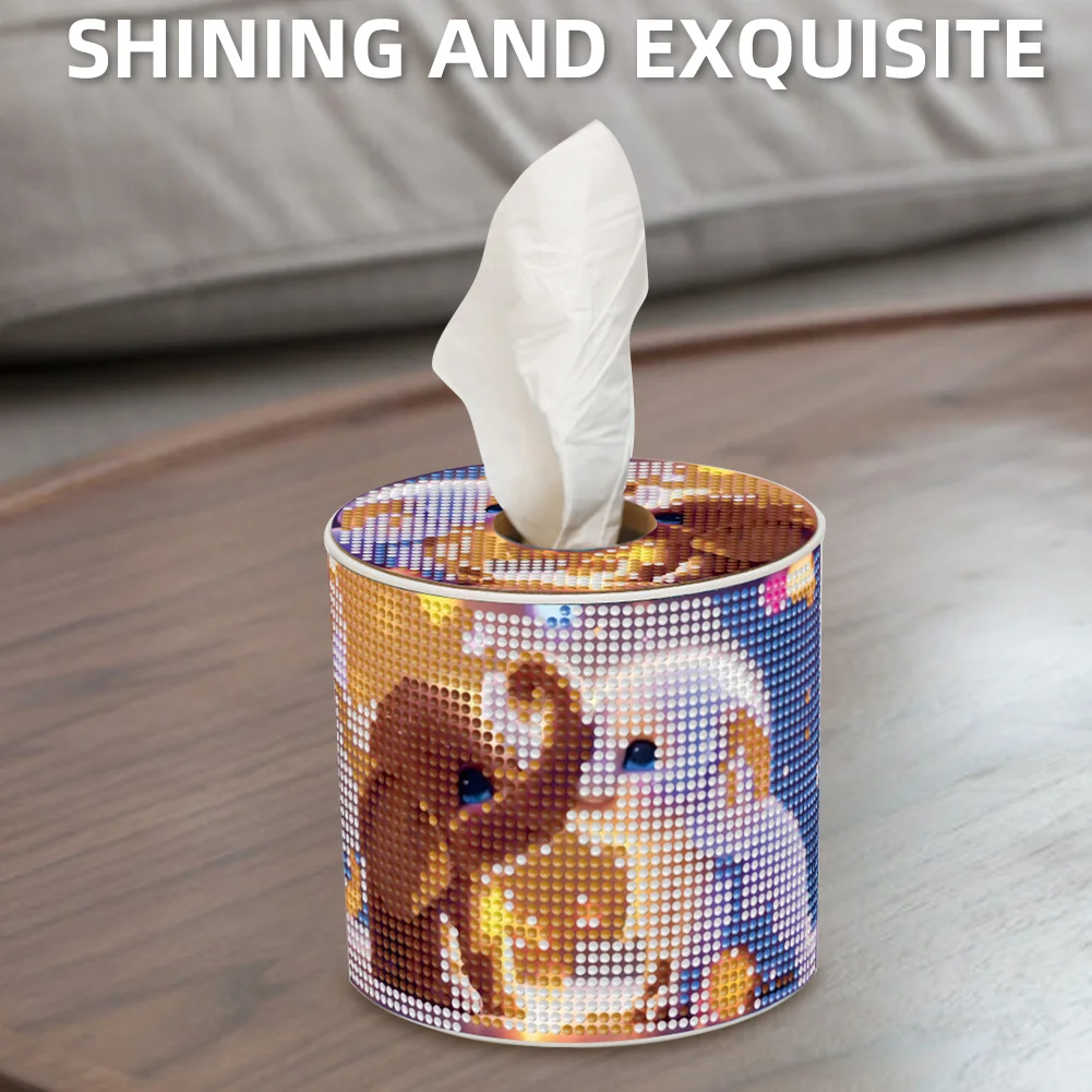 Baby Elephant DIY Diamond Painting Handmade Tissue Holder Rhinestones Tissue Box