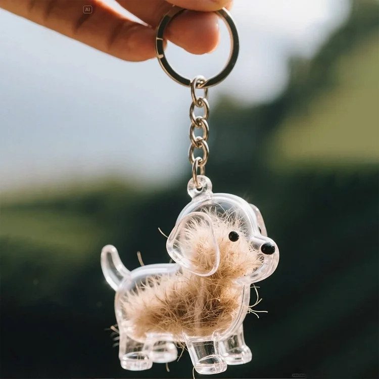 🏆 50K+ SOLD! – Almost Gone🔥Dog Hair Collector Keychain Charm Memorial Storage Box 