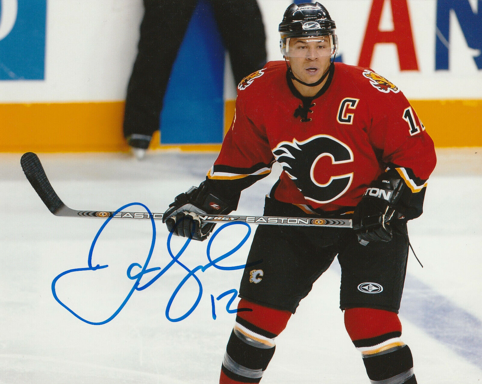 JAROME IGINLA SIGNED CALGARY FLAMES 8x10 Photo Poster painting #3 HHOF Autograph