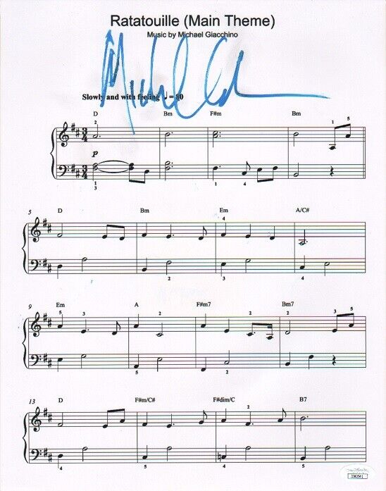 ~~ MICHAEL GIACCHINO Authentic Hand-Signed RATATOUILLE