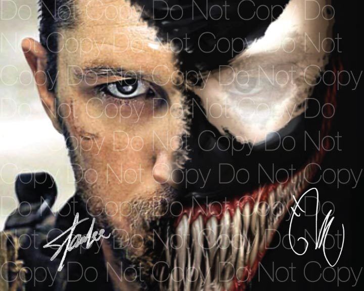 Venom signed Tom Hardy Stan Lee autograph 8X10 Photo Poster painting picture poster RP