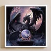Dragon And Crystal Ball-Full Embroidery 3 Strands 11CT Stamped Cross Stitch-40*40CM