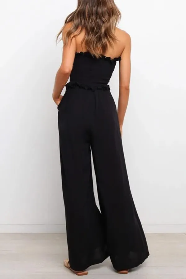 Count On Me Strapless Utility Jumpsuit