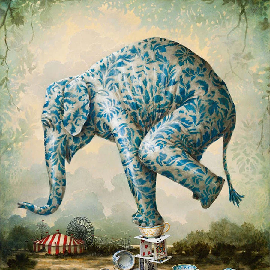 Diamond Painting - Full Round/Square Drill - Elephant(30*30 - 50*50cm)