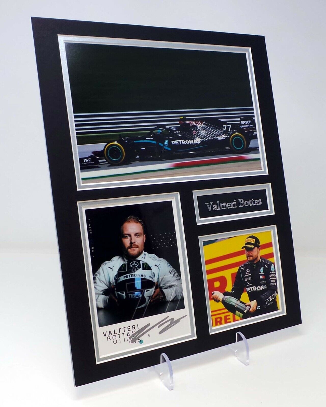 Valtteri BOTTAS Signed Mounted Photo Poster painting Display 3 AFTAL Mercedes Racing Driver COA