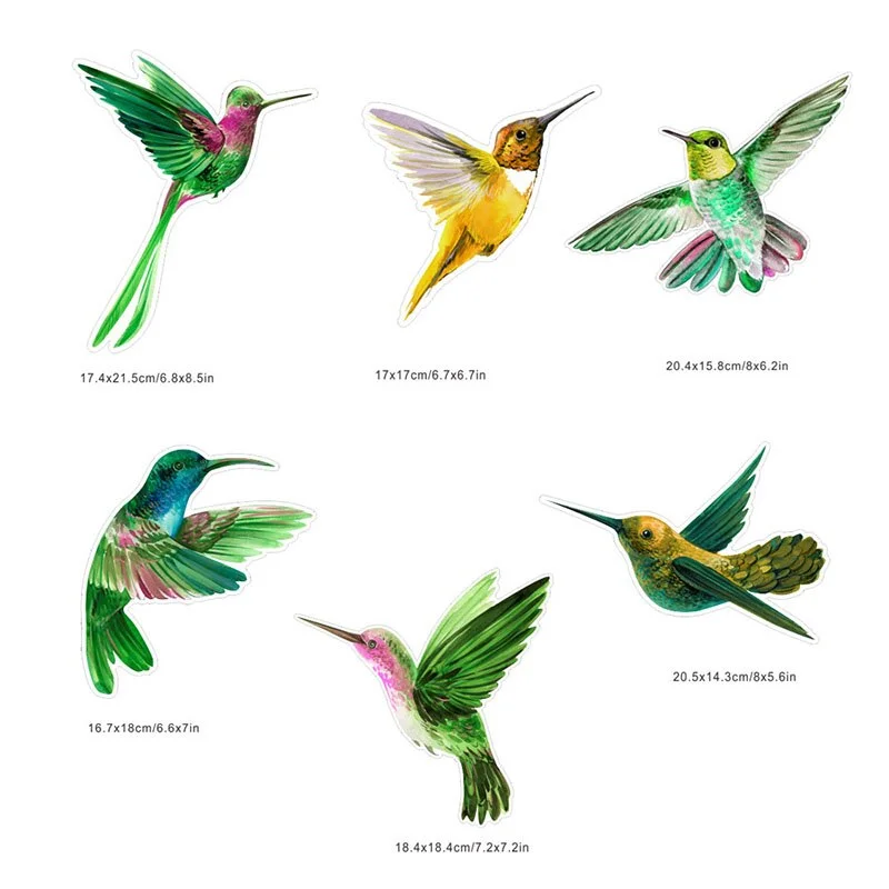 Simulation 3D Glass Electrostatic Sticker 12pcs Bird Anti-collision PVC No Glue Removable Window Decoration Film Home Decor