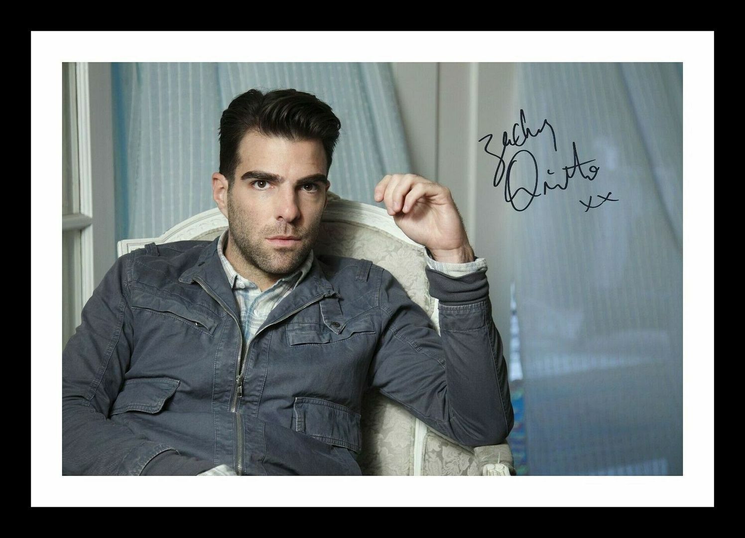 Zachary Quinto Autograph Signed & Framed Photo Poster painting