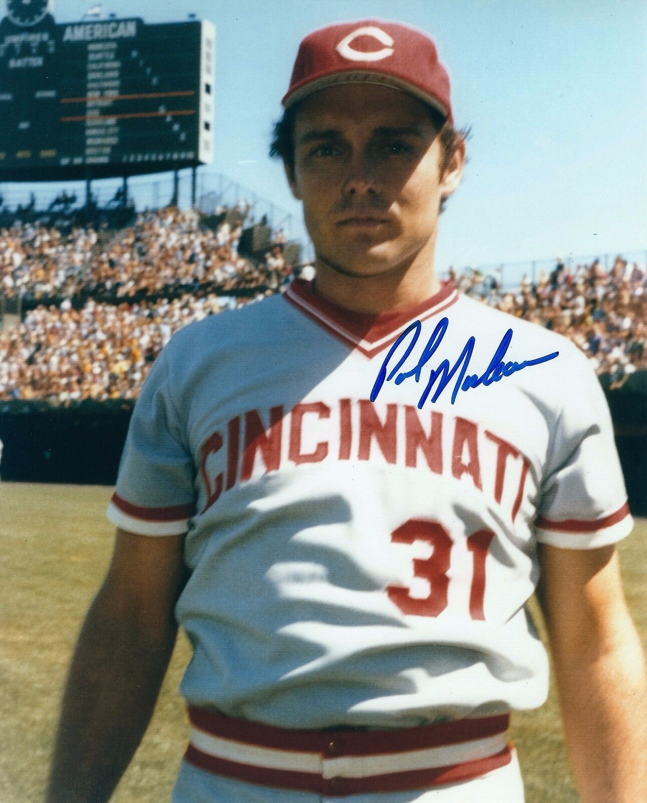 Autographed PAUL MOSKAU Cincinnati Reds 8x10 Photo Poster painting - COA