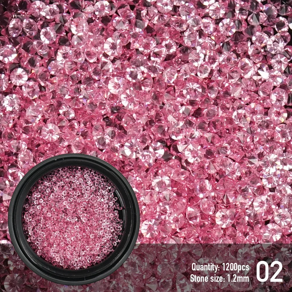 Pixie stone 1.2mm/1200pcs Nail Chain/50cm Nail art Crystal stone Mini Glass Micro crystal Rhinestone Decoration