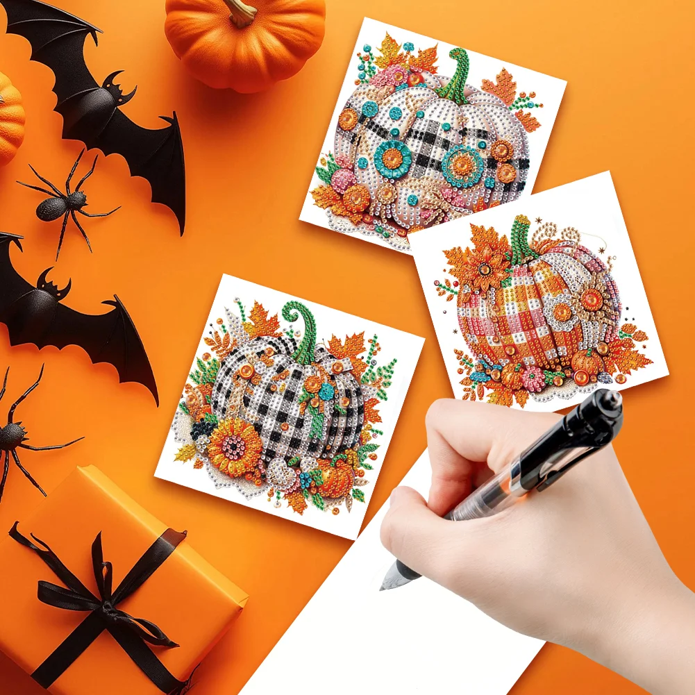 6PCS DIY Diamond Art Greeting Cards Congratulations Cards & Gifts (Halloween)