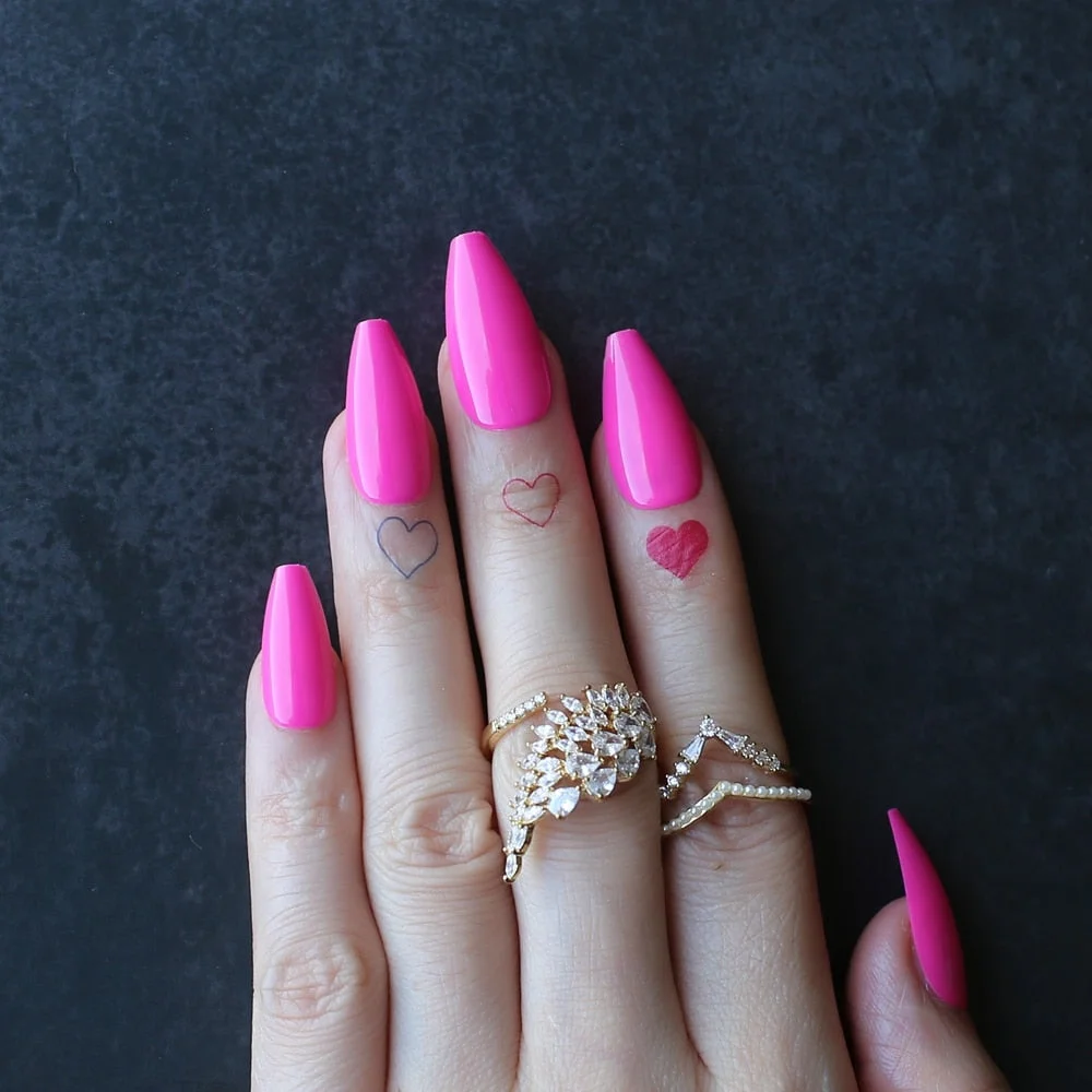 Glossy Coffin Shell Coral Fake nails Reuse Newest Ballet Vanilla False nails Nude gel Exquisite Artificial nail-Nail Inspo