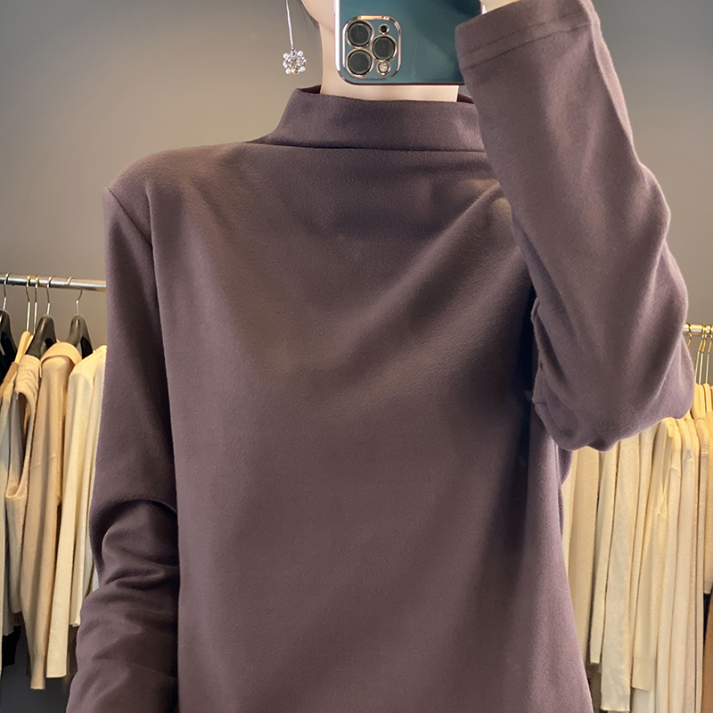 Autumn Winter Women New Fine Darlon Sweater Half-high Collar Solid Pullover Bottoming Knitwear Long Sleeve Skin Friendly Tops | Launchpadint