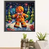 Diamond Painting -DIY Round Partial AB Drill Gingerbread Man(45x45cm)