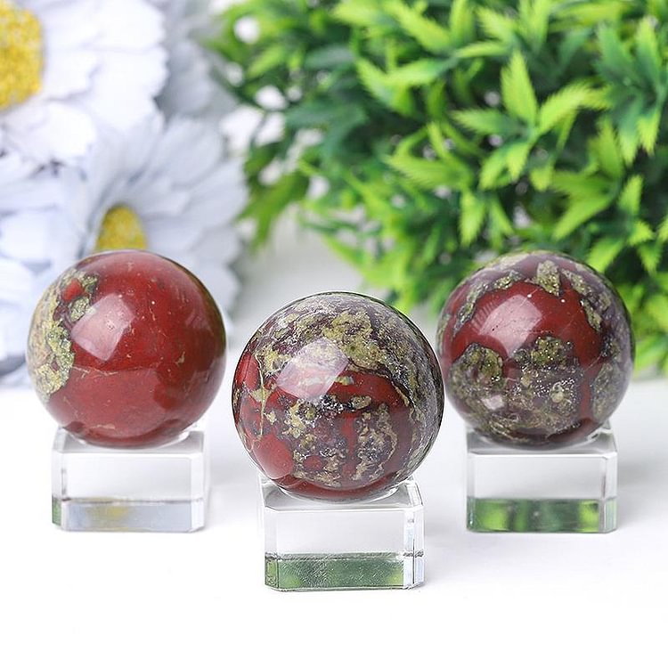 1.5" Dragon Blood Stone Crystal Sphere Crystal wholesale suppliers
