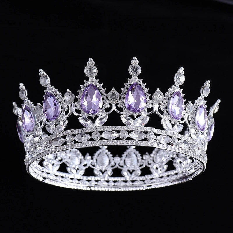 Women’s Elegant Crown Alloy Inlay Zircon Crown
