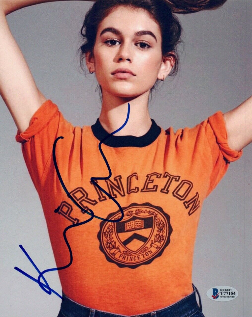 Kaia Gerber Signed Autographed 8x10 Photo Poster painting Model Beckett BAS COA