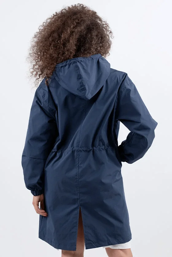 WATER RESISTANT OVERSIZED HOODED WINDBREAKER RAIN JACKET
