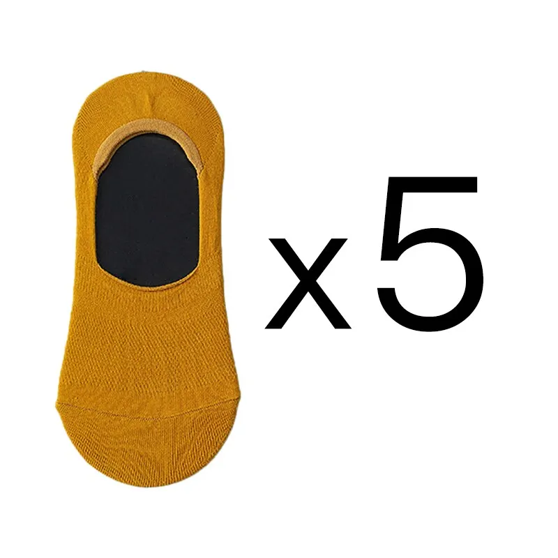 5 Pairs/lot Solid Mesh Women's Short Socks Pack No Show Invisible Socks Cotton Summer Breathable Thin Boat Sock Japanese Fashion