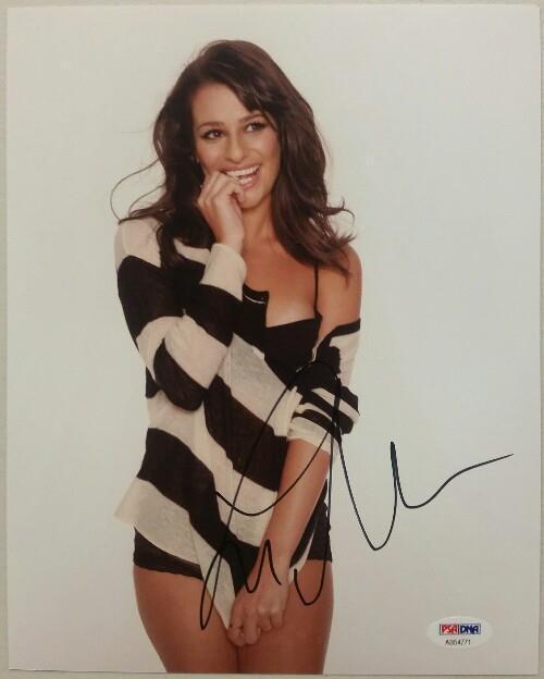 Lea Michele Autograph GLEE SCREAM QUEENS Signed 8x10 Photo Poster painting PSA/DNA COA #6