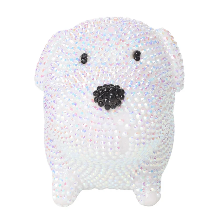 【Lamp】White Puppy Diamond Painting Night Light Diamond Painting Bedside Lamp gbfke