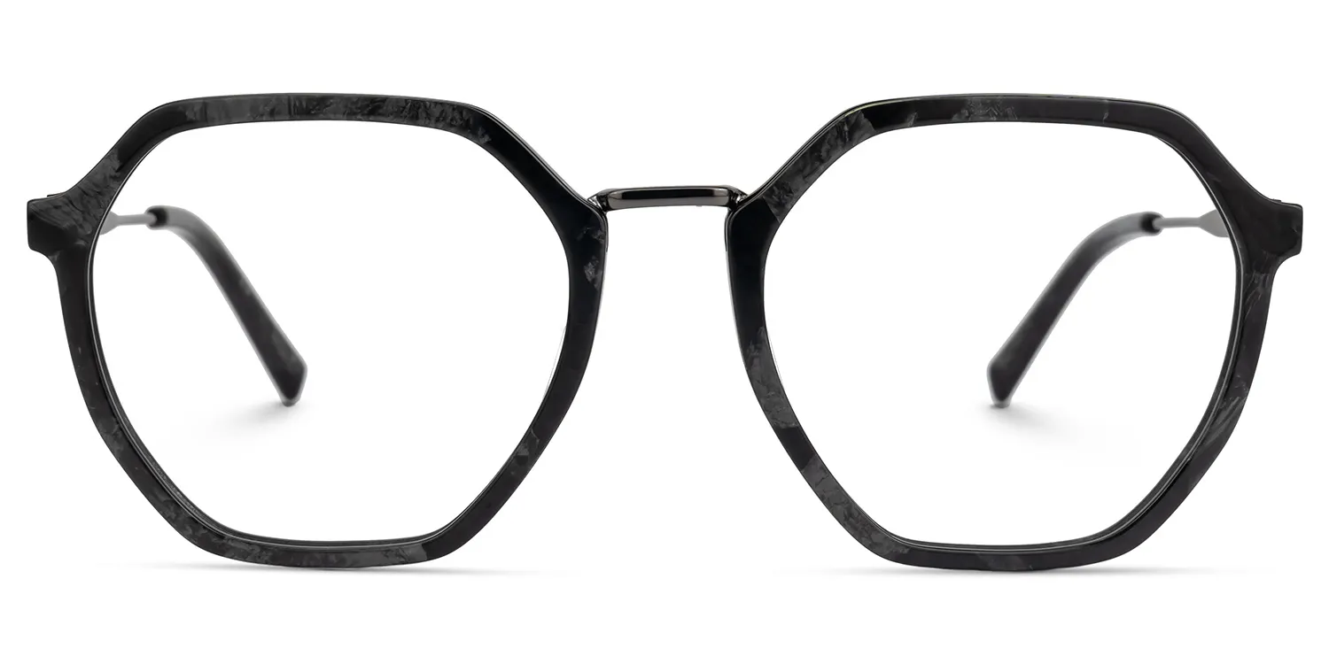 Chaima Schwarz Geometrisch Brille Schwarz
