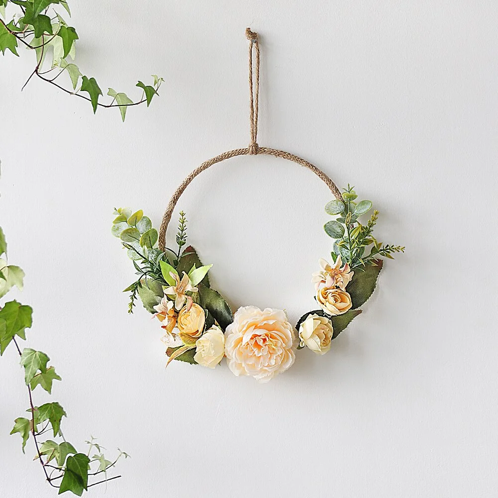 Artificial Flowers Spring Wreath Wall Hanging Wedding Home Decor Christmas Decorations Door Wreaths And Garlands Nursery Gift