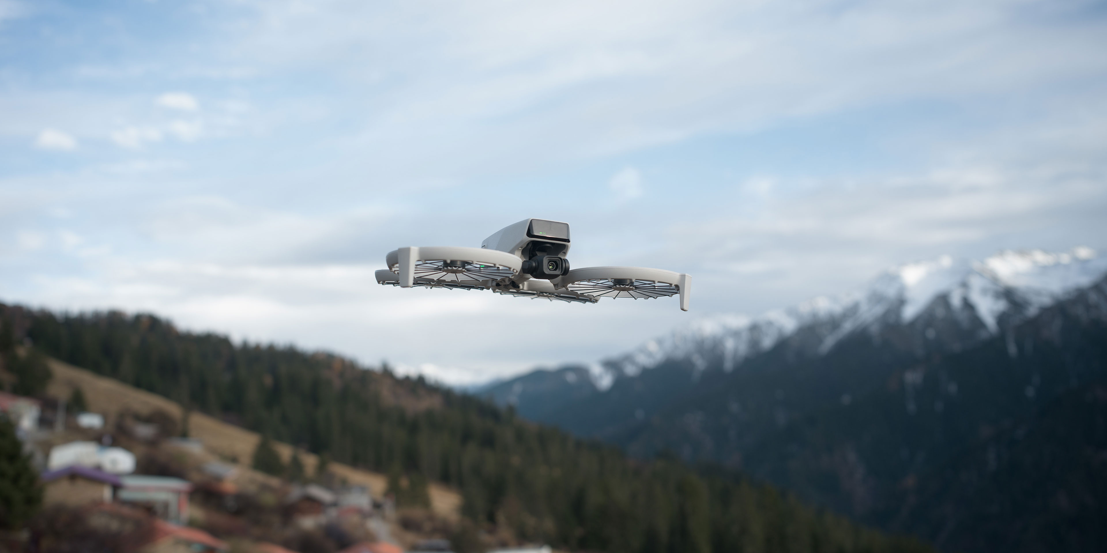 DJI Flip flying in the sky