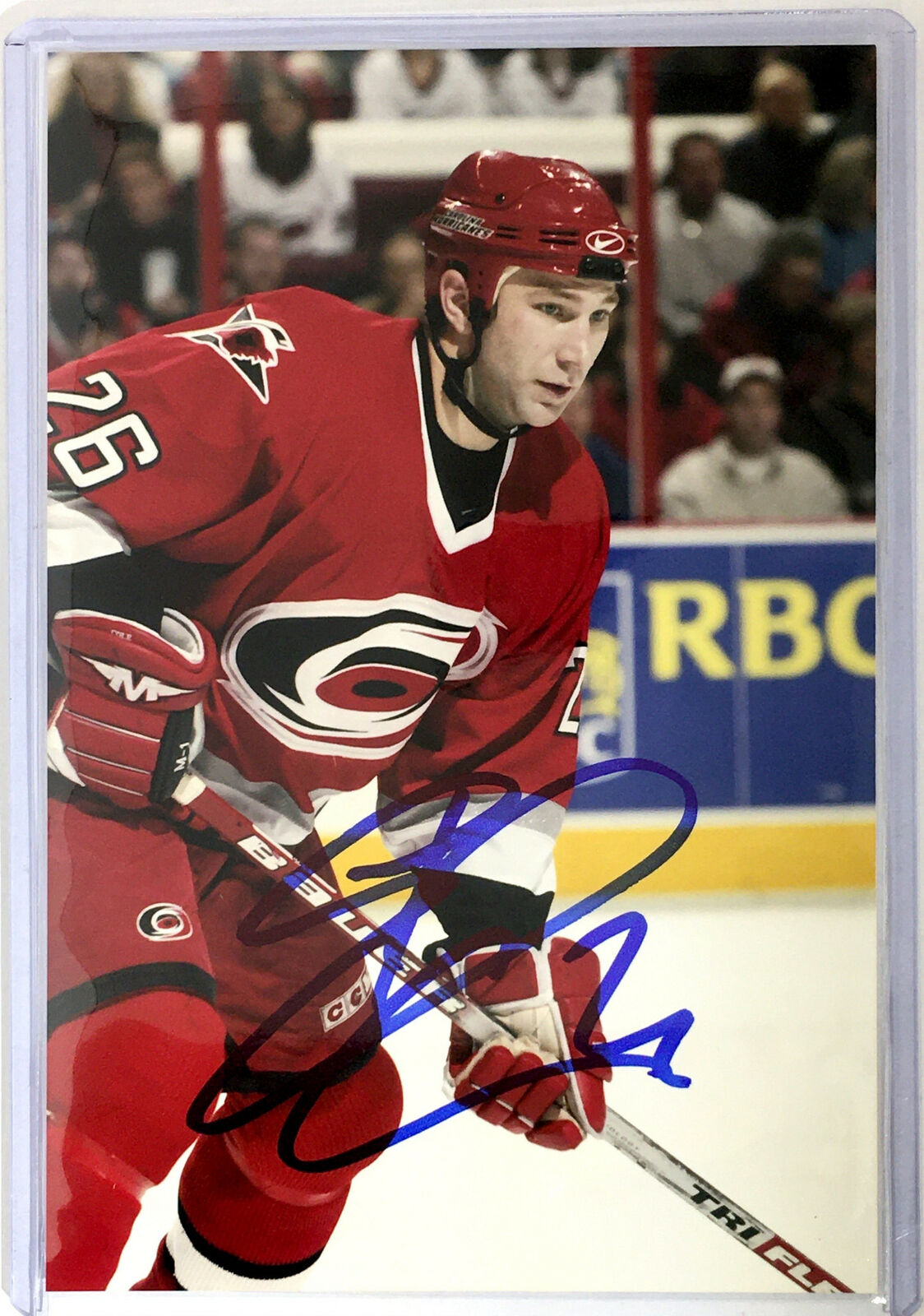 Erik Cole Signed 4x6 Photo Poster painting Hurricanes Oilers Canadiens Stars Red Wings Autograph