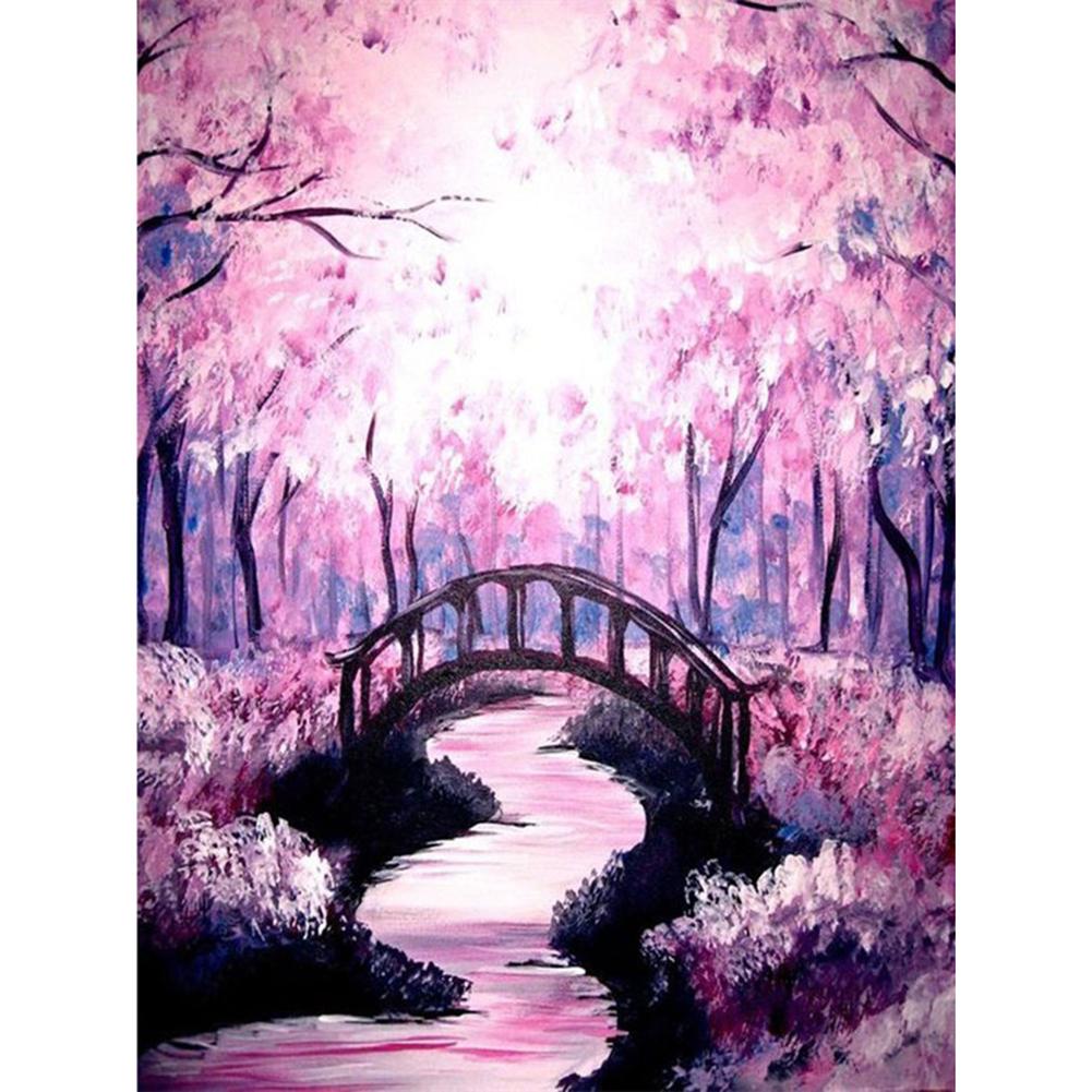 

Cherry Blossom Bridge - Round Drill Diamond Painting - 30x40cm, 501 Original